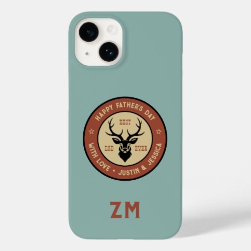 Vintage Best Dad Hunting Deer Logo Fathers Day Case_Mate iPhone 14 Case