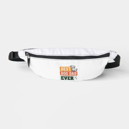 Vintage Best Dog Dad Ever Cute Dog Shirt Design_1 Fanny Pack