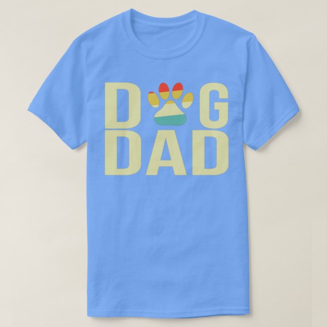 Vintage Best Dog Dad Ever Paw T-Shirt (Design Front)