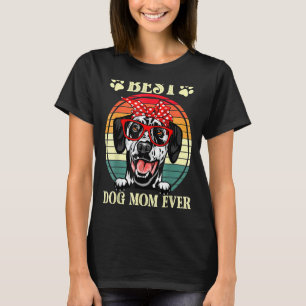 Vintage Best Dog Mom Ever Dalmatian Mom T-Shirt