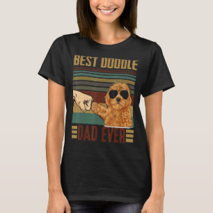 Vintage Best Doodle Dad Ever Dog Men Fathers Day T-Shirt