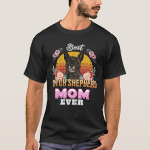 Vintage Best Dutch Shepherd Mom Ever Mothers Day F T-Shirt