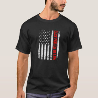 Vintage Best Father In Law American Flag Father's  T-Shirt