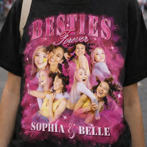Vintage Best Friend Bootleg BFF Photos Rap Tee 90s