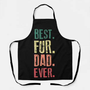 Vintage Best Fur Dad Ever for Men Cat Daddy or Dog Apron