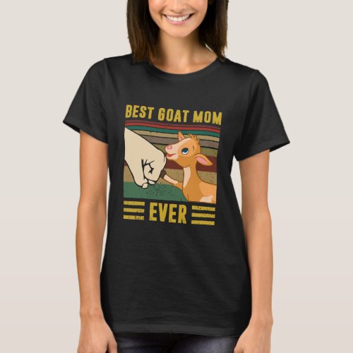 Vintage Best Goat Mom Ever Funny Goat Mom  T_Shirt