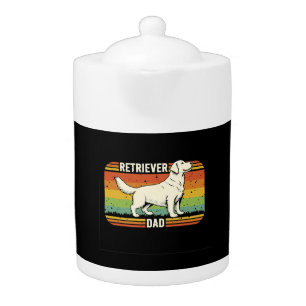 Vintage Best Golden Retriever Dad Dog Dad Teapot
