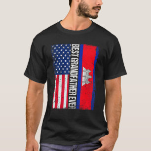 Vintage Best Grandfather Ever Retro American Cambo T-Shirt