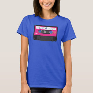 Vintage Best of 1980 Black and Pink Cassette Tape T-Shirt