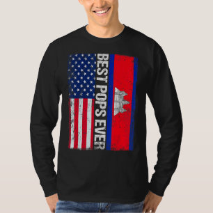 Vintage Best Pops Ever Retro American Cambodia Fla T-Shirt