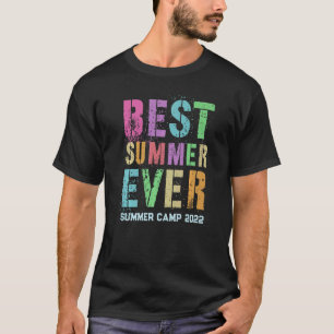 Vintage Best Summer Ever Camp 2022 Staff Counselor T-Shirt