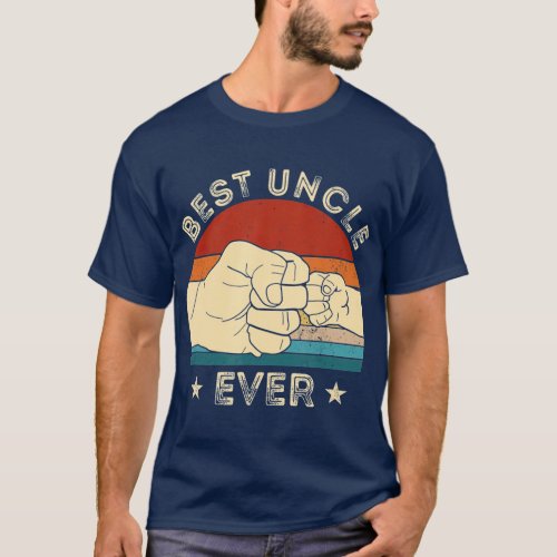 Vintage Best Uncle Ever Fist Bump Funny Uncle T_Shirt