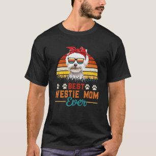 Vintage Best Westie Mom Ever West Highland White T T-Shirt