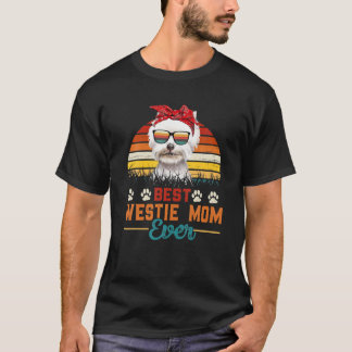 Vintage Best Westie Mom Ever West Highland White T T-Shirt