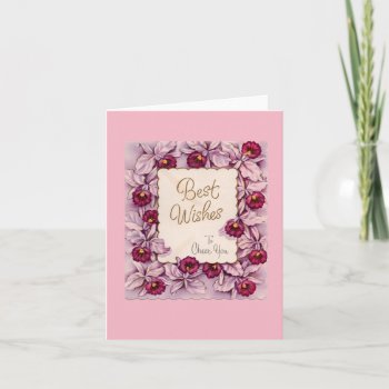 Vintage Best Wishes Card by Gypsify at Zazzle