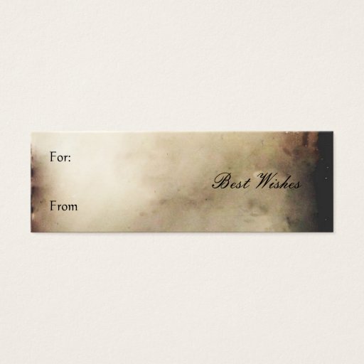 Customizable VINTAGE BEST WISHES GIFT TAG BUSINESS CARD TEMPLATE