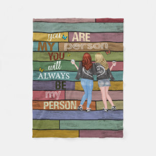 Vintage Bestfriend Blanket Christmas Blanket Gif