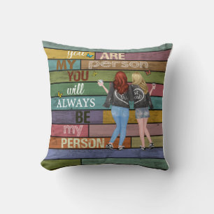 Vintage Bestfriend Blanket Throw Pillow