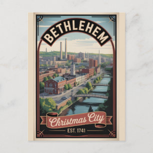 Vintage Bethlehem Pennsylvania Retro Travel Postcard