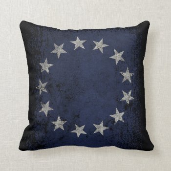Vintage Betsy Ross American Flag 2-sided Throw Pillow by KDRDZINES at Zazzle