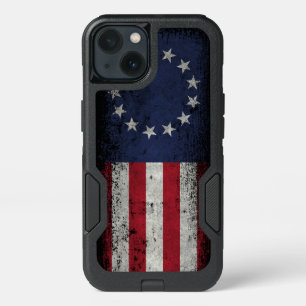 Vintage Betsy Ross American Flag Banner iPhone 13 Case