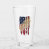 Vintage Betsy Ross American Flag Glass (Front)