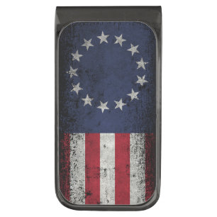 Vintage Betsy Ross American Flag Money Clip
