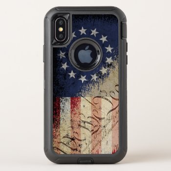 Vintage Betsy Ross American Flag Otterbox Defender Iphone X Case by KDRDZINES at Zazzle
