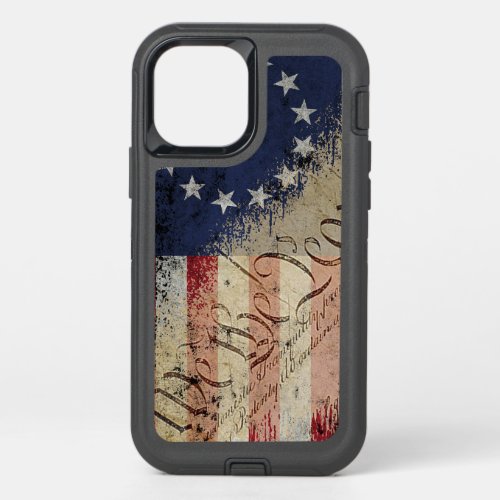 Vintage Betsy Ross American Flag OtterBox Defender iPhone 12 Pro Case