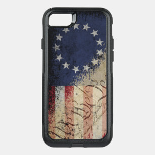 Vintage Betsy Ross American Flag OtterBox Commuter iPhone SE/8/7 Case