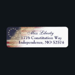 Vintage Betsy Ross American Flag Return Label<br><div class="desc">Take a STAND for Liberty with our Vintage Betsy Ross American Flag address labels!!</div>