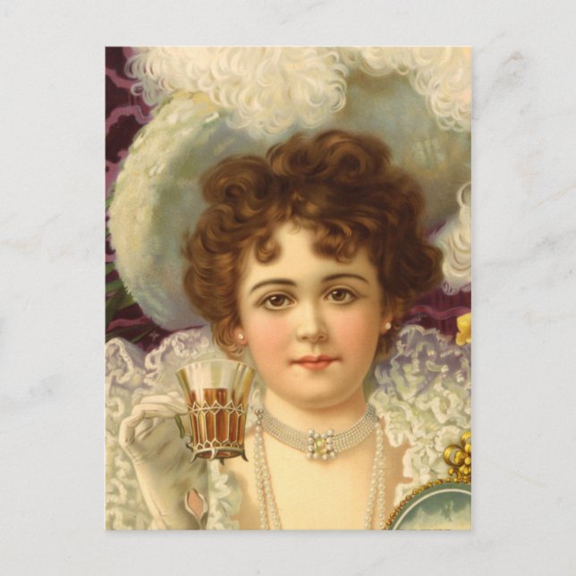 Vintage Beverage Advertisement Postcard (Front)
