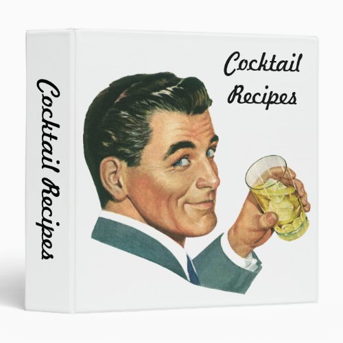 Vintage Beverages Drinks Cocktail Recipes 3 Ring Binder