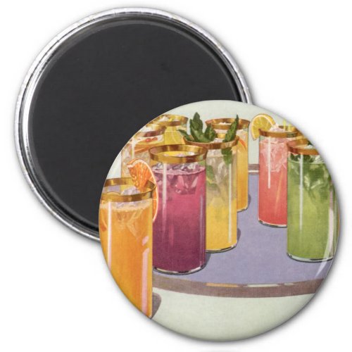 Vintage Beverages Drinks with Ice Cubes on a Tray Magnet