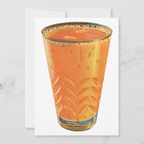 Vintage Beverages Glass of Orange Juice Breakfast