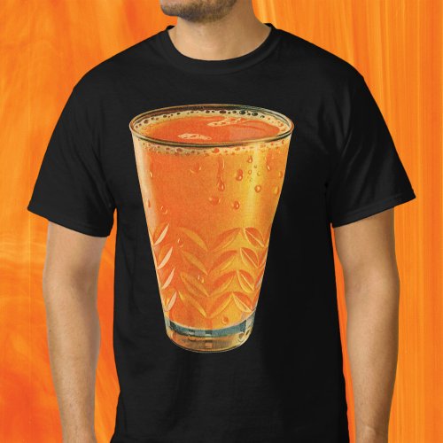 Vintage Beverages Glass of Orange Juice Breakfast T_Shirt