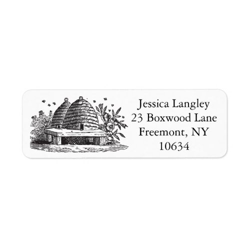 Vintage Bewick beehive return address labels