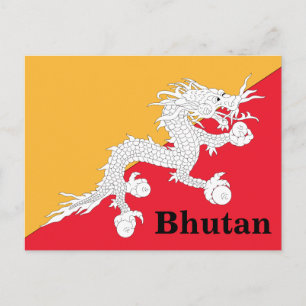Vintage Bhutan Travel Tourism Postcard