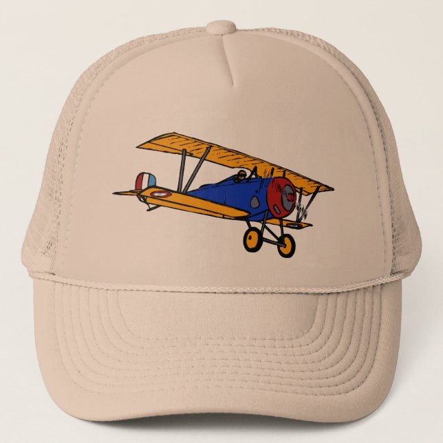 Vintage Bi-Plane Trucker Hat (Front)