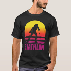 Vintage Biathlon Idea Regalo Sport Inverno T-Shirt