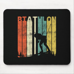 Vintage Biathlon Retro Biathlete 1  Mouse Pad