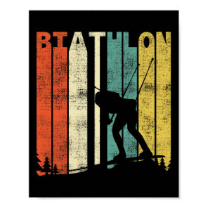 Vintage Biathlon Retro Biathlete 1  Poster