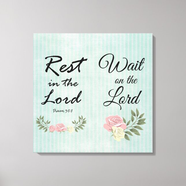 Vintage Bible Verse Canvas Print (Front)