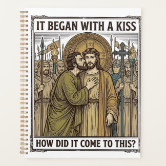 Vintage Biblical Betrayal Kiss Planner