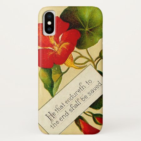 Vintage Biblical Floral Iphone X Case