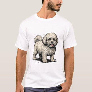 Vintage Bichon Frise: Classic Engraved Dog Lover T-Shirt