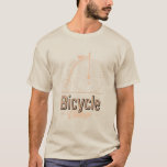 Vintage bicycle 1940 for him beige T-Shirt<br><div class="desc">Vintage bicycle 1940 for him beige T-shirt. A high quality pixel print vintage bicycle beige T-shirt for him. Men clothing. Teen wears. Summer clothing. Vintage fashion. A gift idea for him. Brother favorite T-shirt. Boyfriend summer T-shirt.</div>
