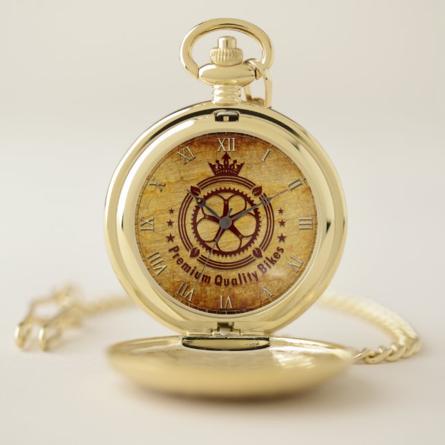 Vintage Bicycle 7 Pocket Watch (Inside)