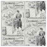 Vintage bicycle advert textile fabric