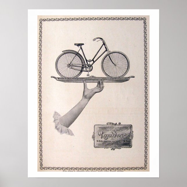 Vintage Bicycle Advertising Poster (Front)